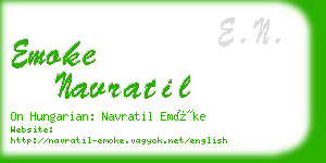emoke navratil business card